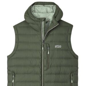 $279! NEW Men's Stio Hometown Hooded Down Vest - Deep Shade Green - Small